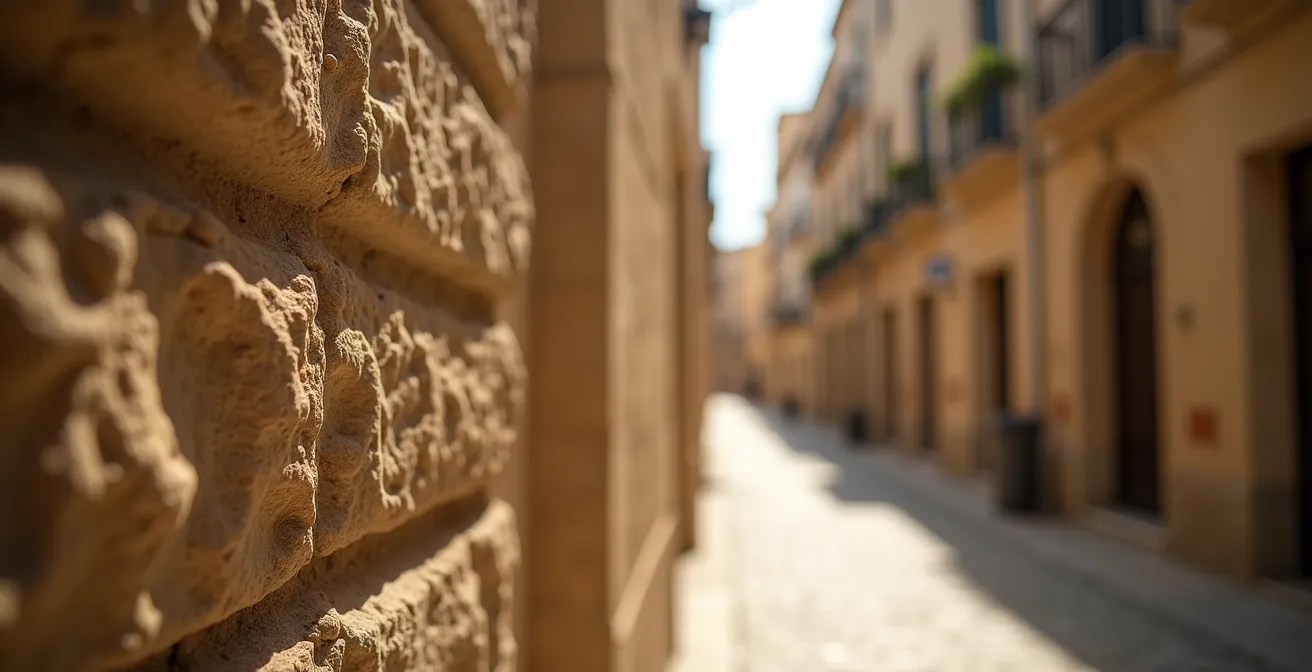 Ruelle étroite du centre historique d'Avignon avec camionnette de déménagement