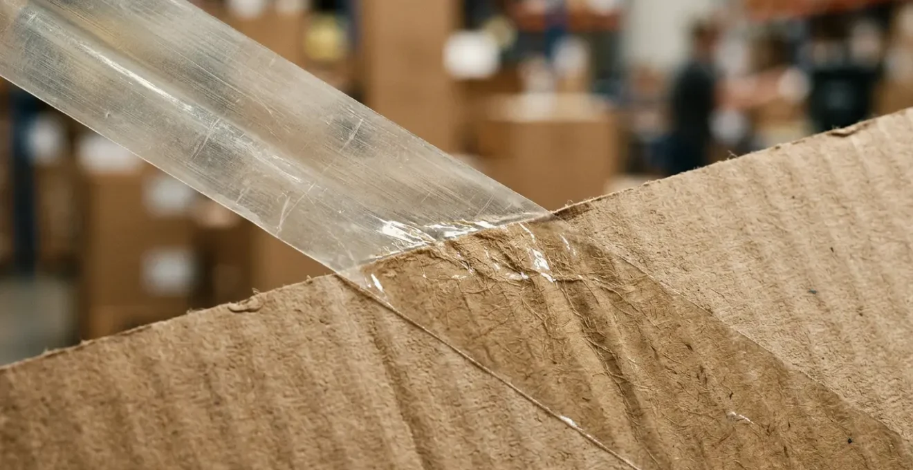 Ruban adhésif de haute qualité appliqué sur carton de déménagement épais pour charge lourde