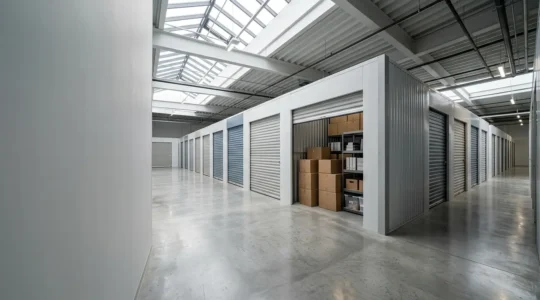 Espace de self-stockage moderne transformé en extension organisée d'un appartement urbain