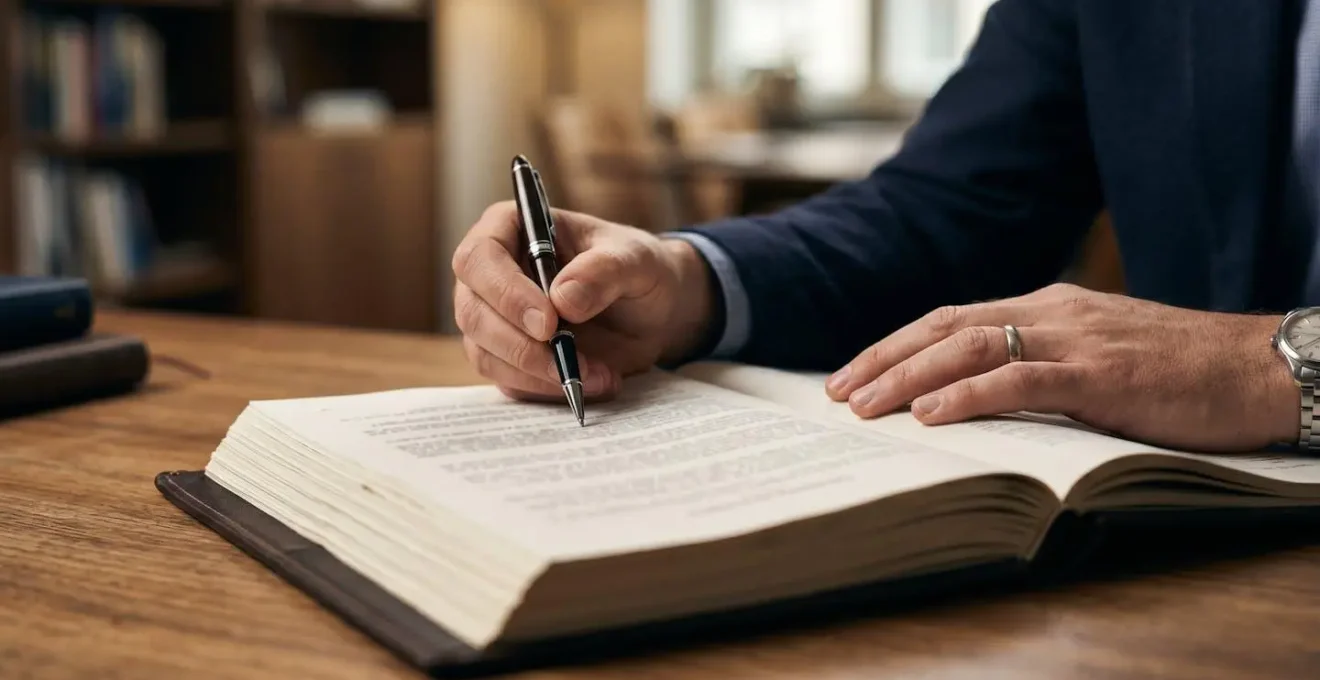 Consultant en relocation examinant un contrat de location avec un client en soulignant un point précis.