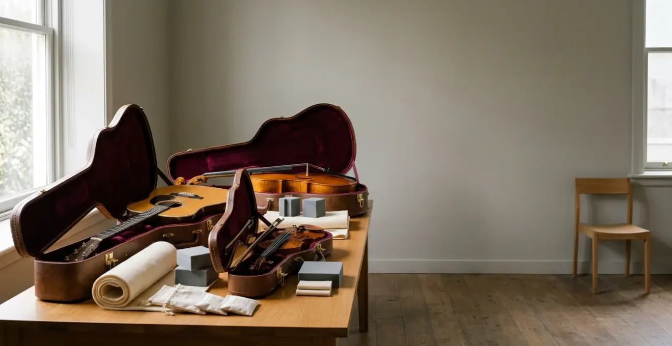 Transport professionnel d'instruments de musique dans des étuis de protection pour éviter les déformations et dommages